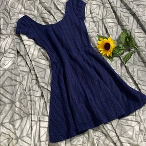 Navy striped skater dress 👗